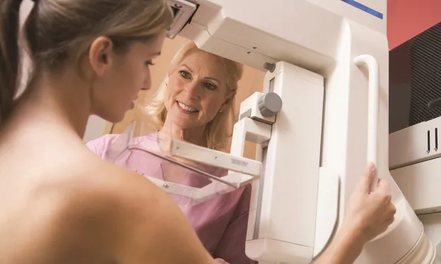 MTMI Mammography Technologist Performing a Mammogram