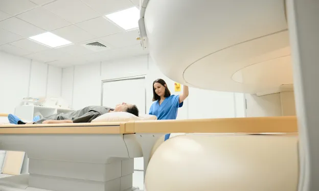 MRI Technologist Performing MRI on Lab Patient - MTMI